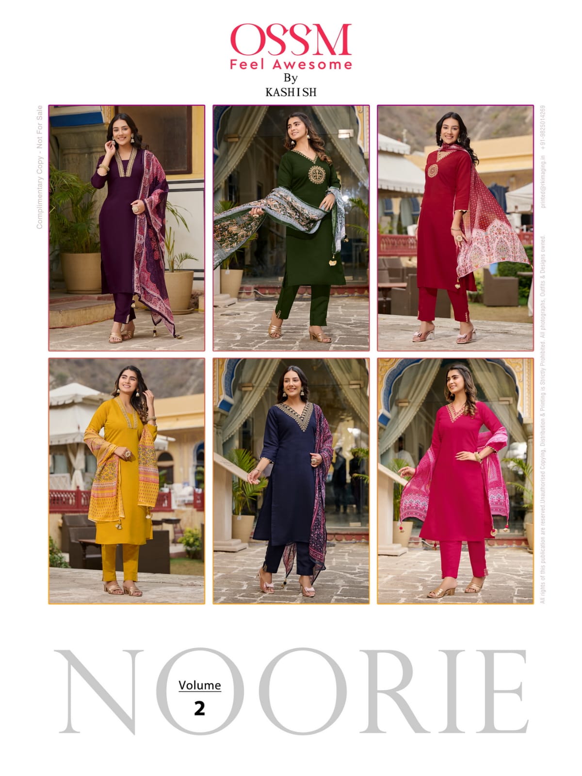 Noorie Vol 02 By Ossm Roman Silk Embroidery Kurti With Bottom Dupatta Wholesale Shop In Surat